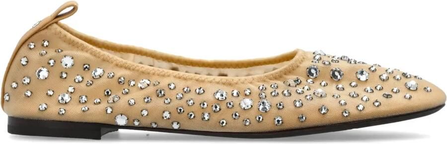 Tory Burch Ballerina's verfraaid met kristallen Beige