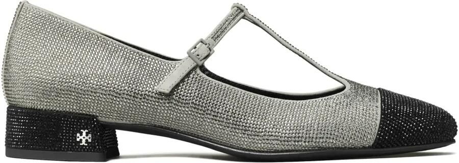 Tory Burch Ballerina's verfraaid met stras Grijs