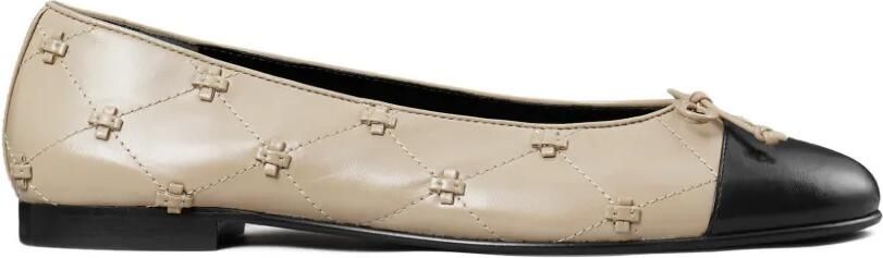 Tory Burch Bunny Knot ballerina's met kapneus Beige - Foto 5