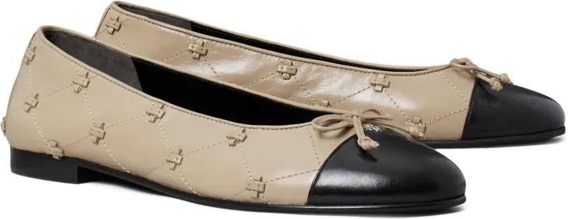 Tory Burch Bunny Knot ballerina's met kapneus Beige - Foto 4