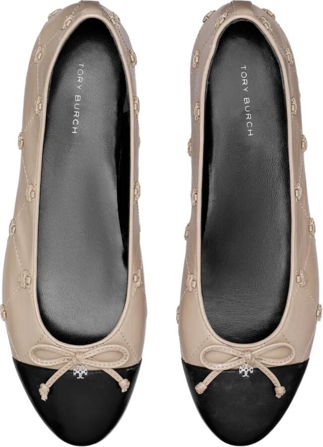Tory Burch Bunny Knot ballerina's met kapneus Beige - Foto 3