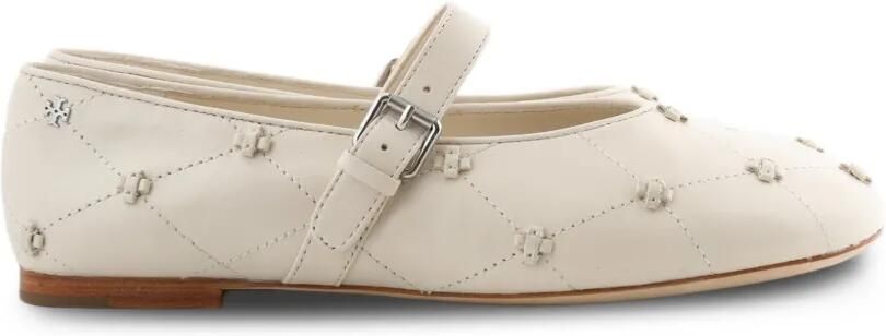 Tory Burch Bunny Mary Jane schoenen met geknoopt detail Beige
