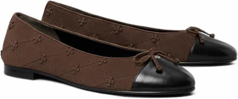 Tory Burch cap-toe Bunny Knot ballet flats Bruin - Foto 3