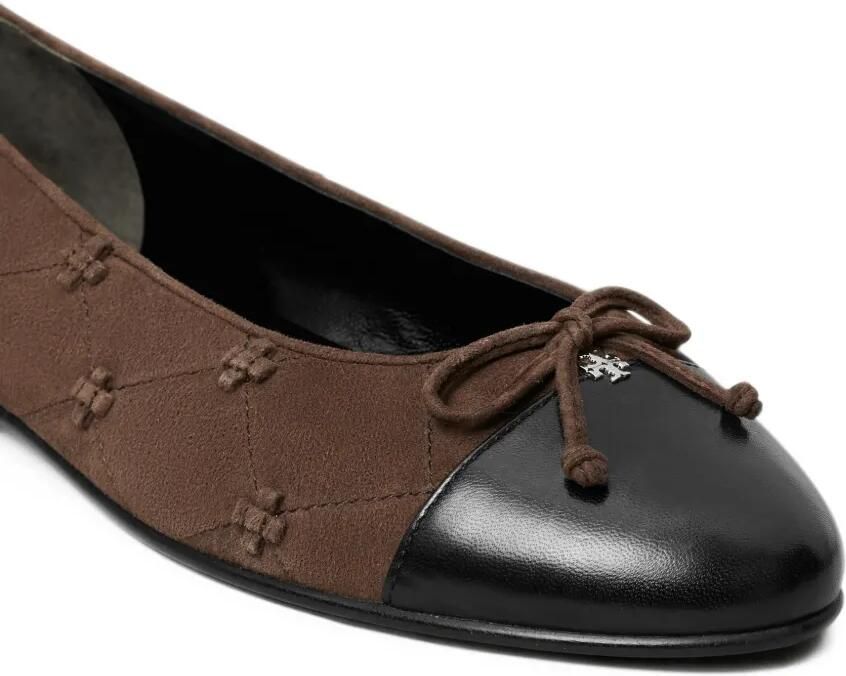 Tory Burch cap-toe Bunny Knot ballet flats Bruin - Foto 2