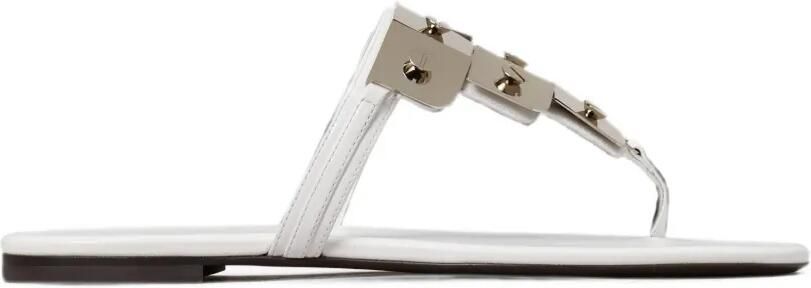 Tory Burch Capri sandalen verfraaid met metaal Wit