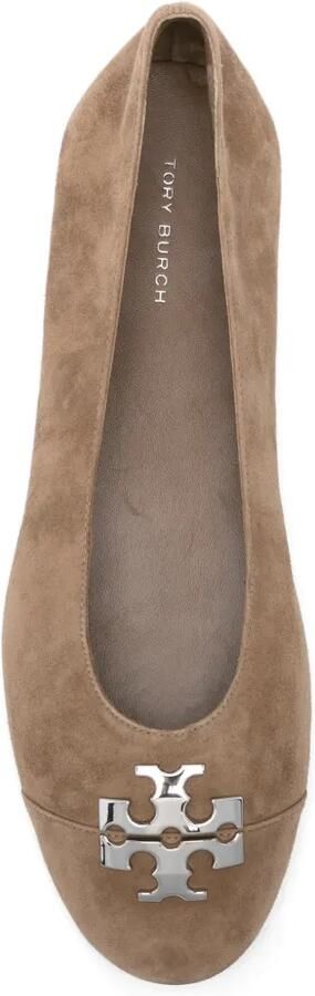 Tory Burch Charlie ballerina's met logoplakkaat Beige - Foto 2