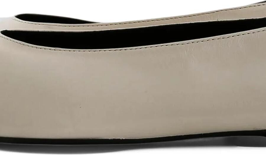 Tory Burch Charlie ballerina's met logoplakkaat Beige - Foto 2