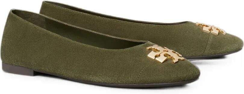 Tory Burch Charlie ballerina's met logoplakkaat Groen - Foto 4