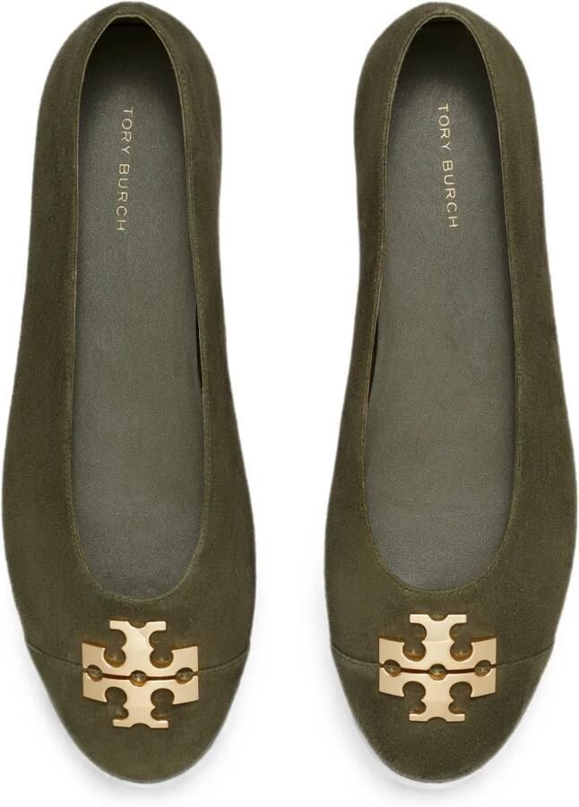 Tory Burch Charlie ballerina's met logoplakkaat Groen - Foto 2