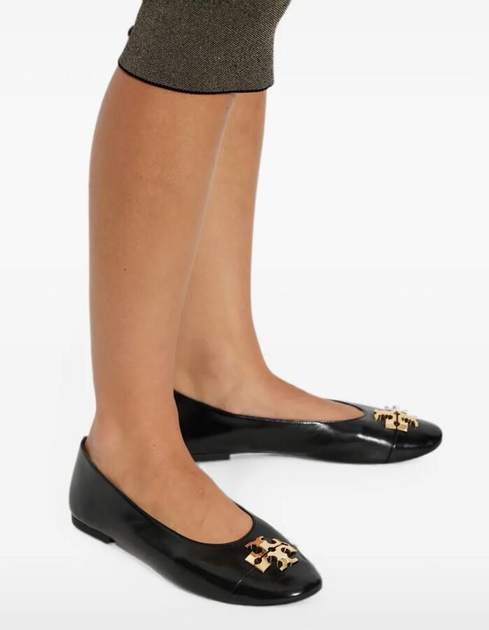 Tory Burch Charlie ballerina's met logoplakkaat Zwart - Foto 2