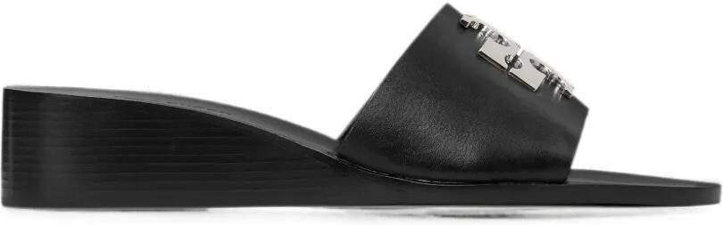 Tory Burch Charlie sandalen met sleehak en logoplakkaat Zwart