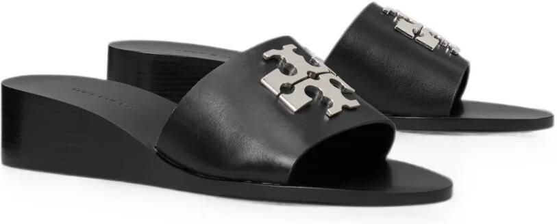 Tory Burch Charlie sandalen met sleehak en logoplakkaat Zwart - Foto 4