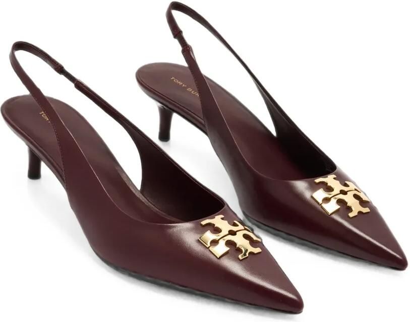 Tory Burch Charlie slingback pumps met logo-plakkaat Rood