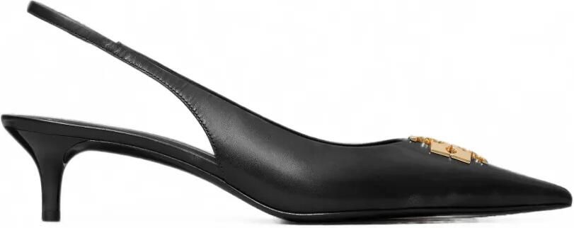 Tory Burch Charlie slingback pumps met logo-plakkaat Zwart