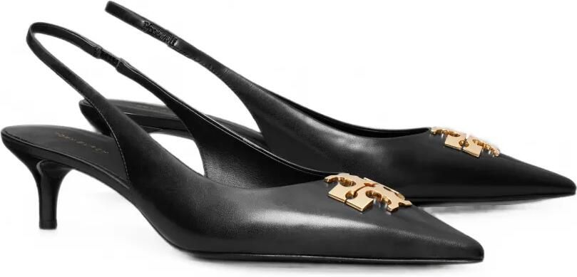 Tory Burch Charlie slingback pumps met logo-plakkaat Zwart - Foto 4