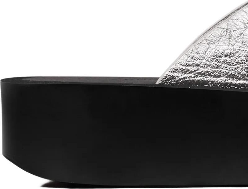 Tory Burch crinkle-effect platform flip flops Zilver - Foto 3