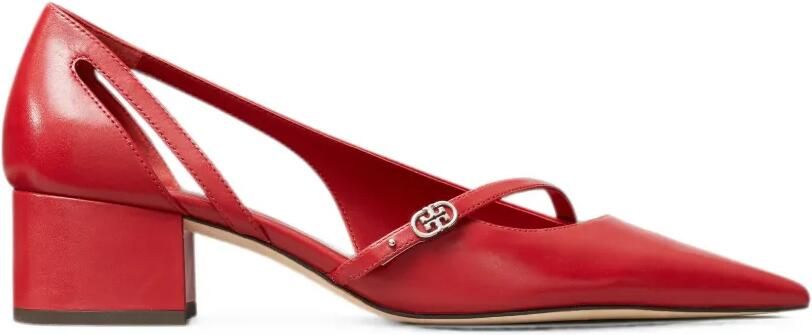 Tory Burch Double D'Orsay pumps met T-gesp Rood