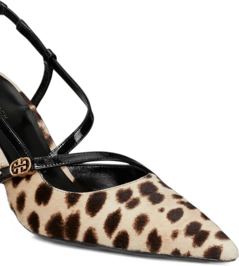 Tory Burch Double T pumps met cheetah-print Beige - Foto 2