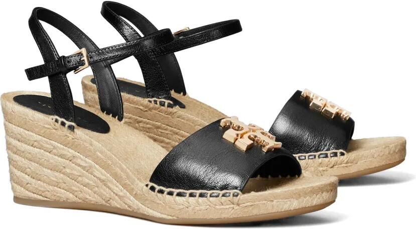 Tory Burch Eleanor espadrilles met sleehak Zwart