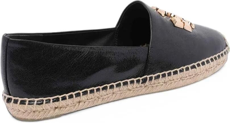 Tory Burch Eleanor pebbled leather espadrilles Zwart - Foto 3