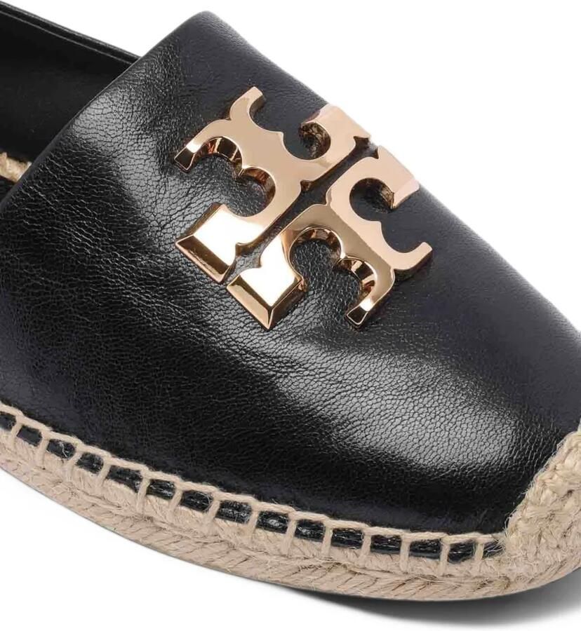 Tory Burch Eleanor pebbled leather espadrilles Zwart - Foto 2