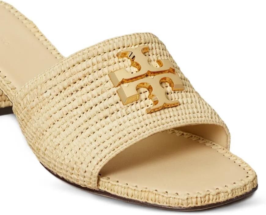 Tory Burch Eleanor raffia sandalen met hak Beige - Foto 3