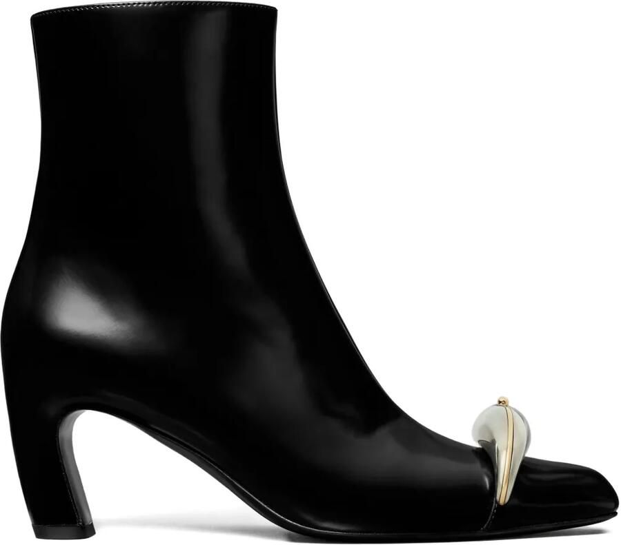 Tory Burch Enkellaarzen met geperforeerde details Zwart