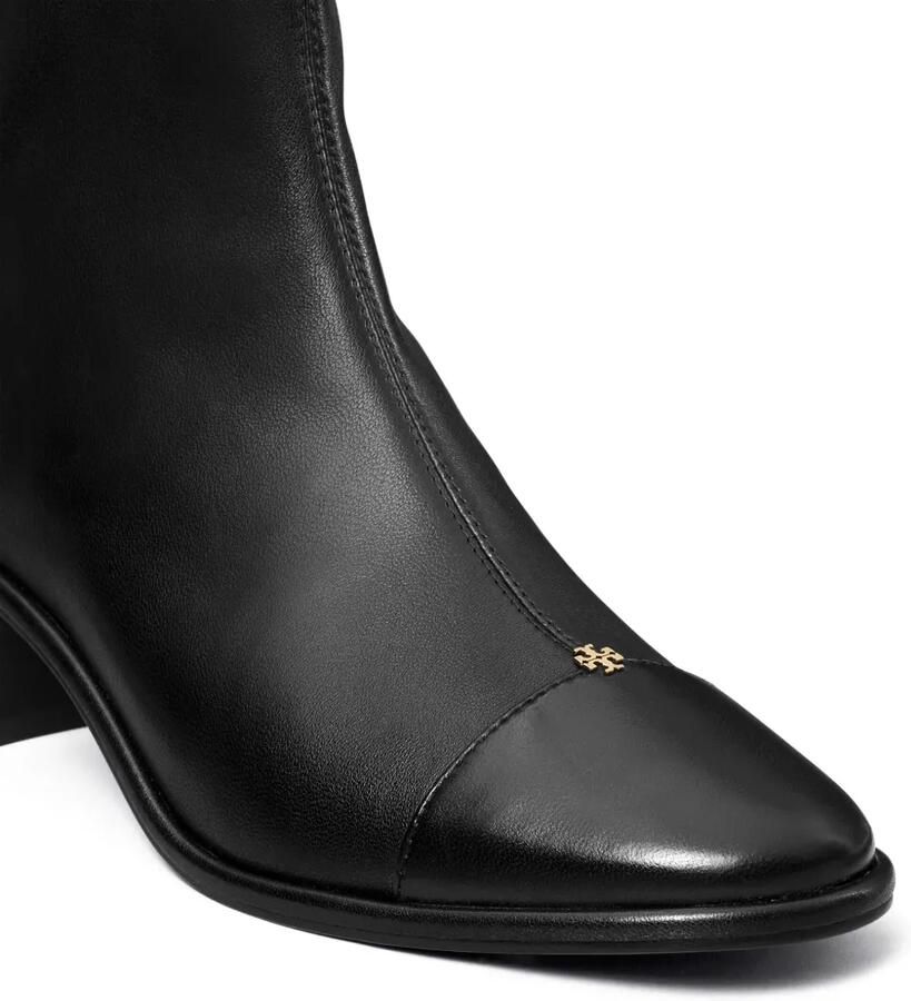 Tory Burch Enkellaarzen met lage hak en kapneus Zwart - Foto 2