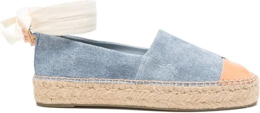Tory Burch Espadrilles met bewerkte neus Blauw