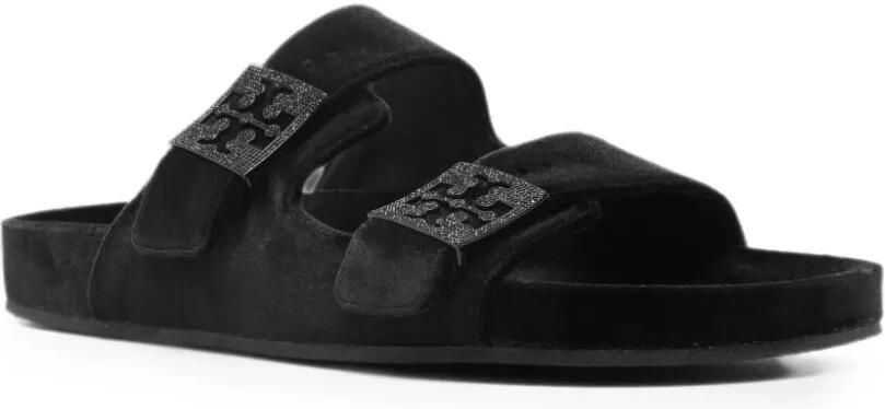 Tory Burch Fluwelen sandalen met gespsluiting Zwart - Foto 3