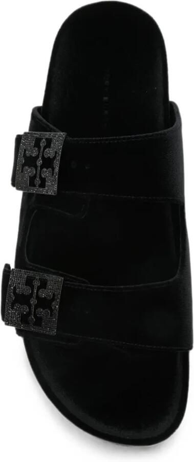 Tory Burch Fluwelen sandalen met gespsluiting Zwart - Foto 2