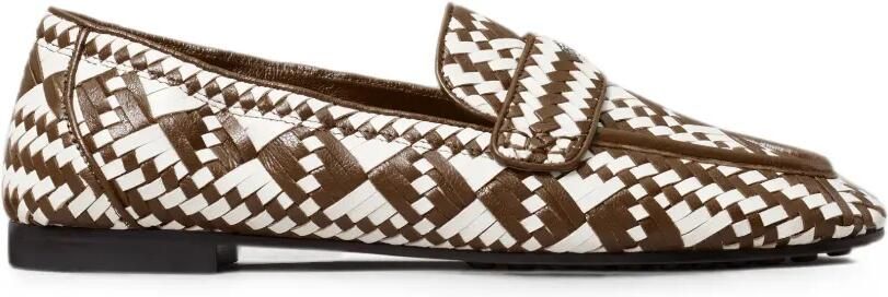 Tory Burch Geweven loafers Bruin