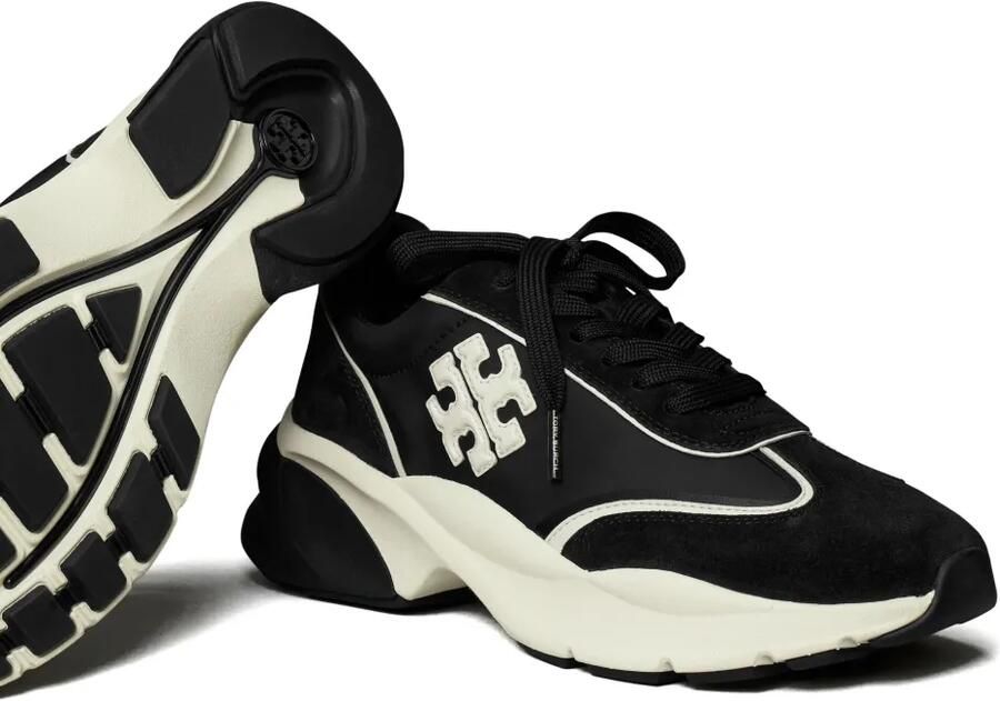 Tory Burch Good Luck sneakers met vlakken Zwart - Foto 3