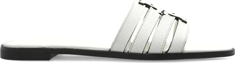 Tory Burch Ines platte leren sandalen Wit