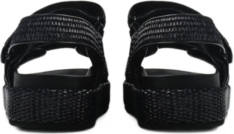 Tory Burch Kira raffia-woven sandals Zwart - Foto 3