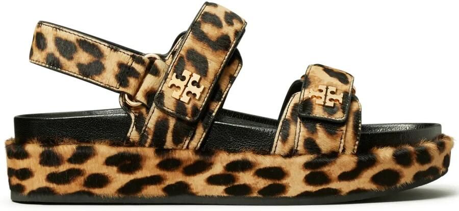 Tory Burch Kira sandalen met luipaardprint Beige