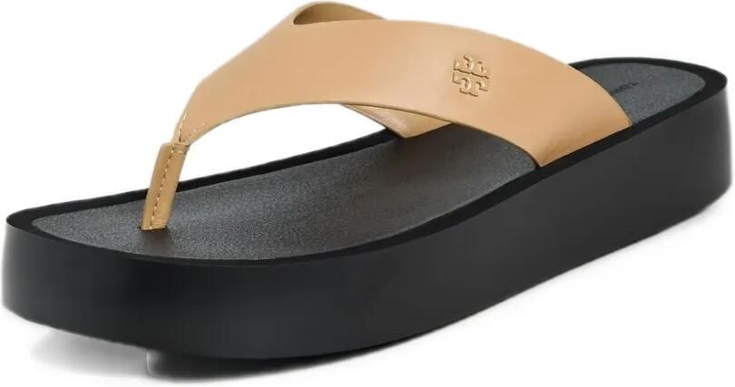 Tory Burch leather platform flip-flops Bruin