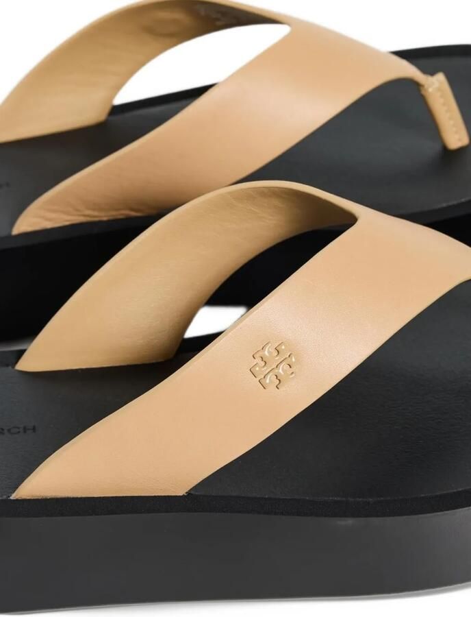 Tory Burch leather platform flip-flops Bruin - Foto 2