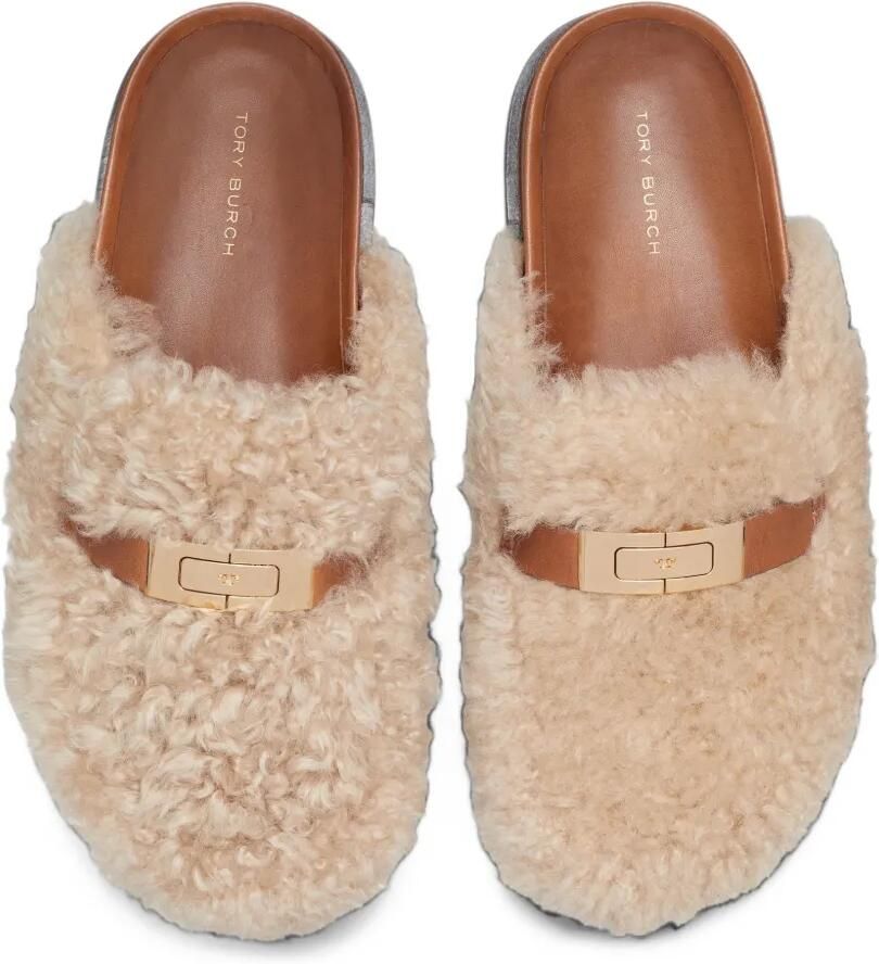 Tory Burch Leelee shearling mules Beige - Foto 2