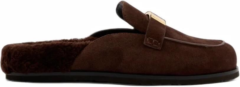 Tory Burch Leelee shearling mules Bruin