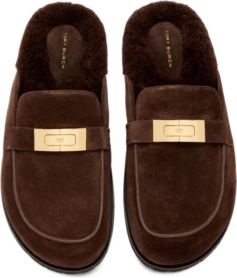 Tory Burch Leelee shearling mules Bruin - Foto 2