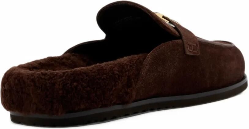 Tory Burch Leelee shearling mules Bruin - Foto 4
