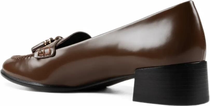Tory Burch Leren loafers met kwastje Bruin - Foto 2