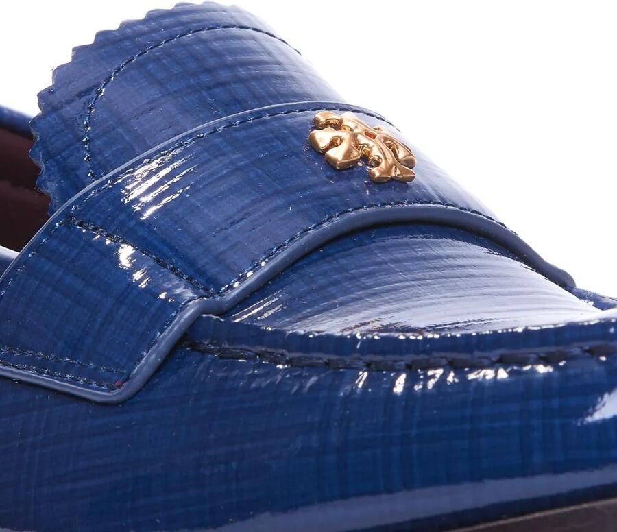 Tory Burch Leren loafers met logoplakkaat Blauw - Foto 2