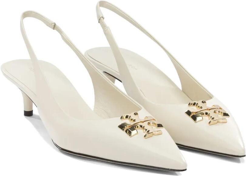 Tory Burch Leren pumps met hak en applicatie Beige - Foto 3
