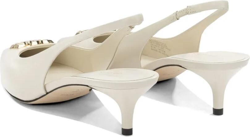 Tory Burch Leren pumps met hak en applicatie Beige - Foto 4
