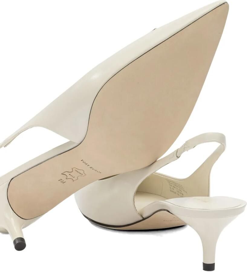 Tory Burch Leren pumps met hak en applicatie Beige - Foto 2