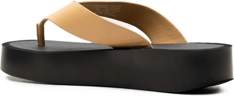 Tory Burch Leren sandalen met plateauzool Beige - Foto 3
