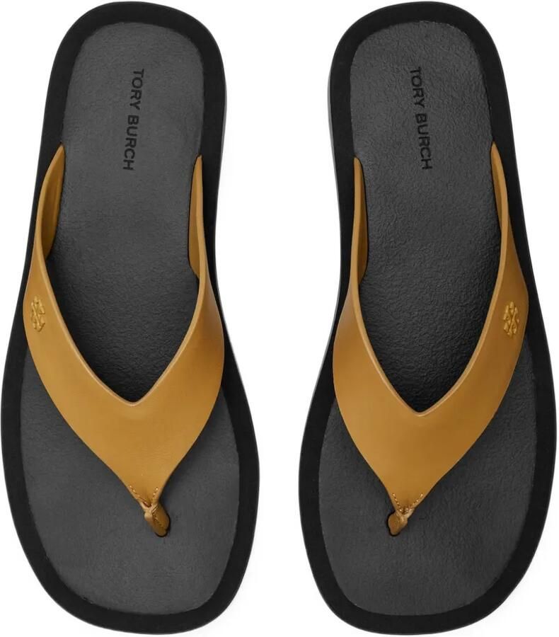 Tory Burch logo-embossed platform flip-flop Geel - Foto 2