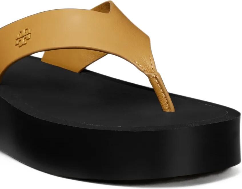 Tory Burch logo-embossed platform flip-flop Geel - Foto 3
